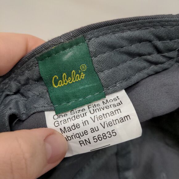 Cabela's Club Men's Slideback Hat Gray Size OSFM Embroidered Logo - Picture 11 of 11